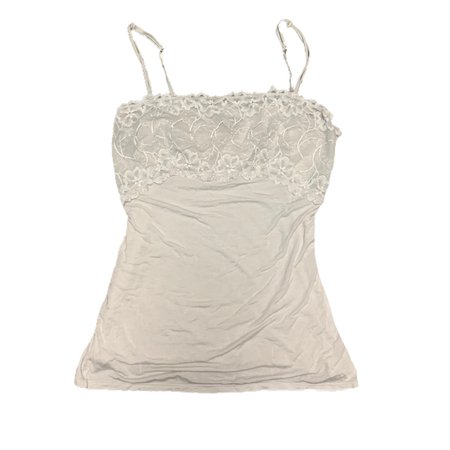 white lace camisole tank top