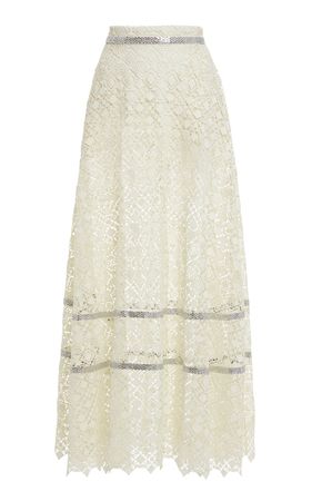 Embellished Macrame Midi Skirt By Elie Saab | Moda Operandi