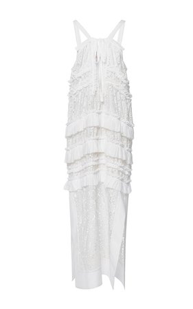 Ruffled Lace Midi Dress by N°21 | Moda Operandi