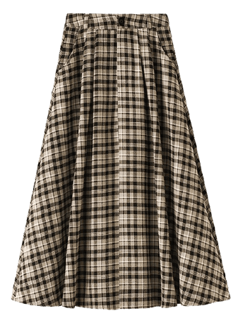 tartan maxi skirt