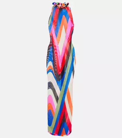 Printed Maxi Dress in Multicoloured - Pucci | Mytheresa