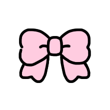 pink bow sticker