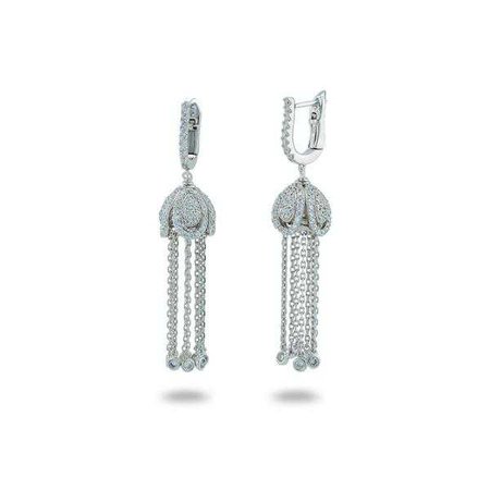 Earrings | Shop Women's Silver Sterling Tassel Earring at Fashiontage | 355246