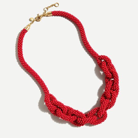J.Crew: Beaded Chain Link Rope Necklace For Women