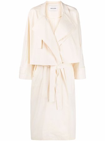 LOW CLASSIC draped-panel Trench Coat - Farfetch