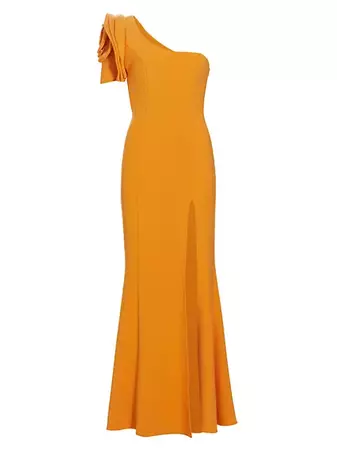 Shop Elliatt Electronica One-Shoulder Slit Gown | Saks Fifth Avenue