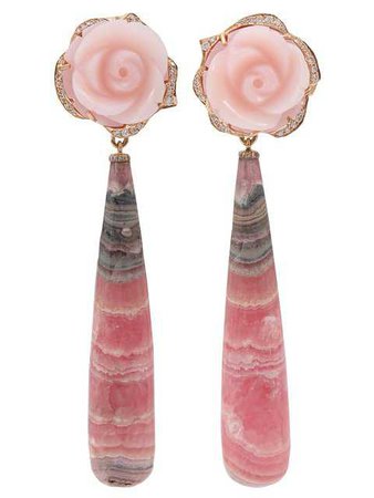 Irene Neuwirth Diamond And Opal Flower Earrings - Farfetch