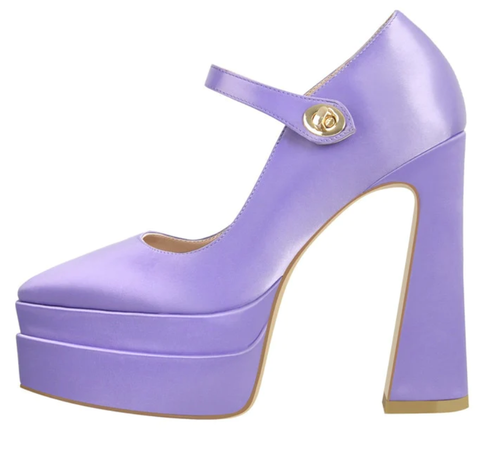 Purple Mary Jane heels