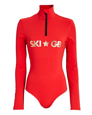 Goldbergh Delilah Ski Bodysuit In Red | INTERMIX®
