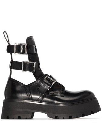 Alexander McQueen Buckled Ankle Boots