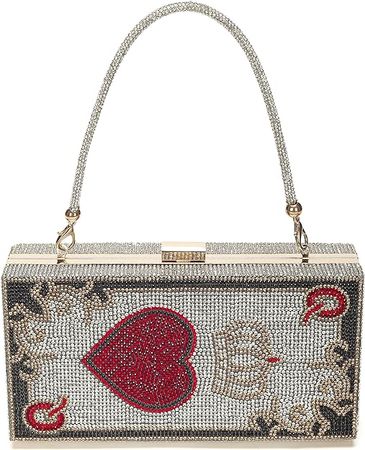 Sobymy Queen Of Hearts Evening Bags and Clutches Ace of Spades Diamond Bling Rhinestone Women Evening Handbags Purse(Crown of Hearts): Handbags: Amazon.com