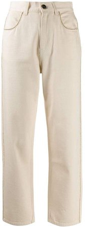 Semicouture high-waist cropped jeans