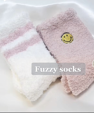fuzzy preppy socks