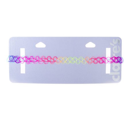 Rainbow Tattoo Choker Necklace | Claire's US