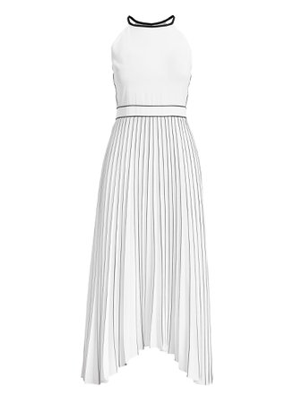 Pleated Fit-and-Flare Dress | Banana Republic