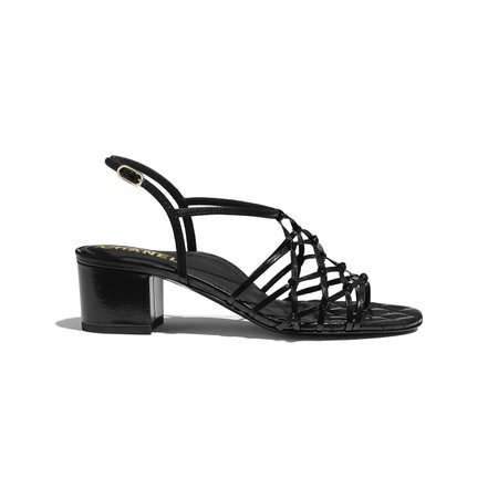 Chanel, sandals Iridescent Calfskin Black