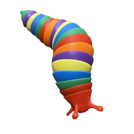 rainbow slug fidget toy