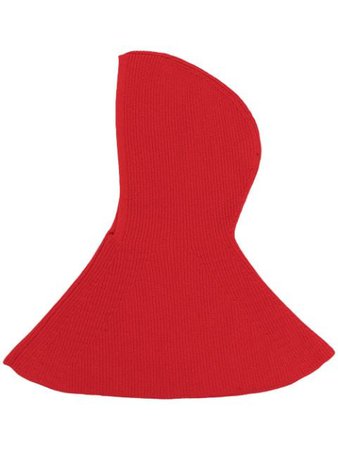AMI AMALIA ribbed-knit balaclava red KNITTEDBALACLAVAAABCV1 - Farfetch