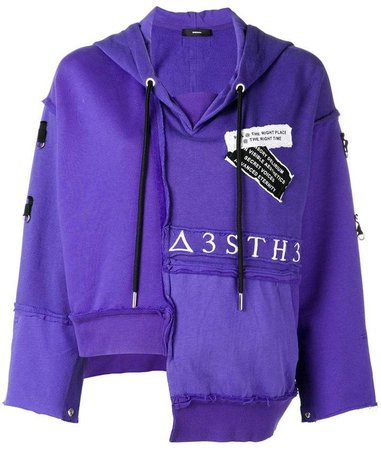 F-Miki asymmetric hoodie