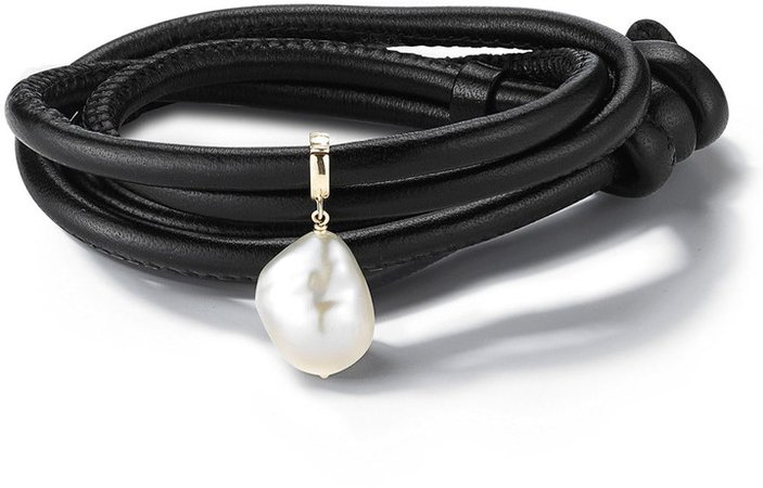 Leather & Freshwater Pearl Convertible Choker