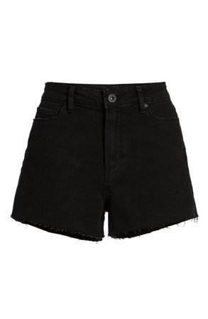 PAIGE 'Margot' High Rise Cutoff Denim Shorts (Vintage Black) | Nordstrom