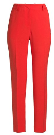 red ankle pants