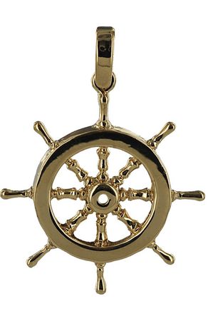 Ship wheel earring