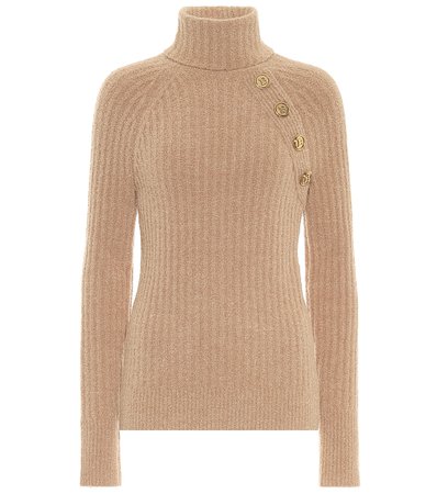 Balmain - Wool-blend turtleneck sweater | Mytheresa