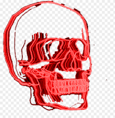 red grunge skull