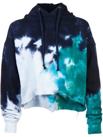 Re/Done cropped tie dye hoodie $240 - Buy Online SS19 - Quick Shipping, Price