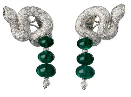 Cartier, Emerald snake earrings