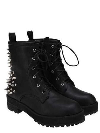 Punk Rock Styled Studded Combat Boots