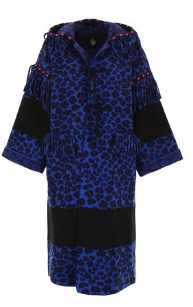 Alanui Blue Leopard Cardigan