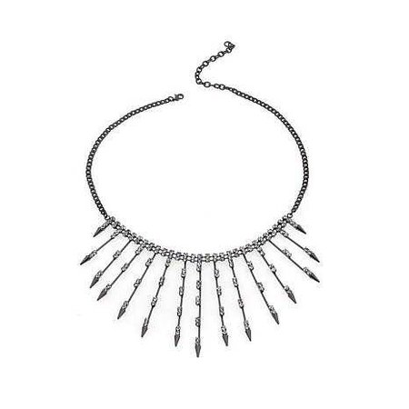 R.J. Graziano "On Point" Crystal Spike 17-1/2" Bib Necklace - 8524761 | HSN