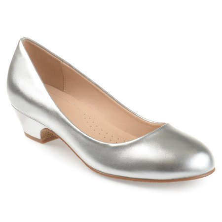 Shop Journee Collection Women's 'Saar' Comfort-sole Classic Heels - On Sale - Free Shipping On Orders Over $45 - Overstock - 17611258 - 6.5 - Silver