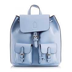 Coccinelle - Light blue textured leather two pouch backpack (17.565 RUB) ❤ liked on Polyvore featuring bags, backpacks, light blue, blue backpack, backpack pouch, coccinelle, coccinelle bag and light blue bag