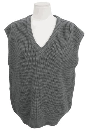 dark grey sweater vest