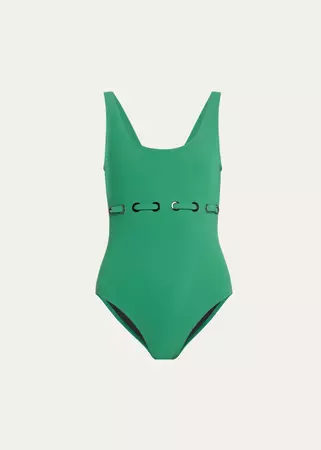Karla Colletto Lucy Round Neck Underwire Tank One-Piece Swimsuit - Bergdorf Goodman
