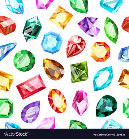 Jewel gems pattern crystal gemstone jewels game Vector Image