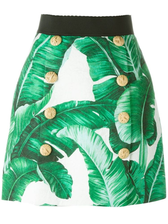 dolce and Gabbana banana leaf skirt