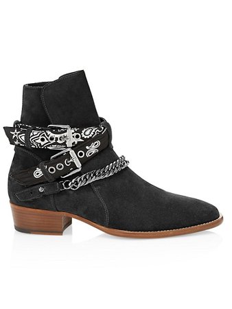 Shop Amiri Bandana Buckle Leather Boot | Saks Fifth Avenue