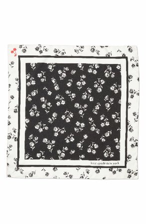 kate spade new york dandelion floral silk bandana scarf | Nordstrom