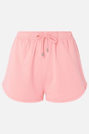 Coral Plain Sweat Shorts