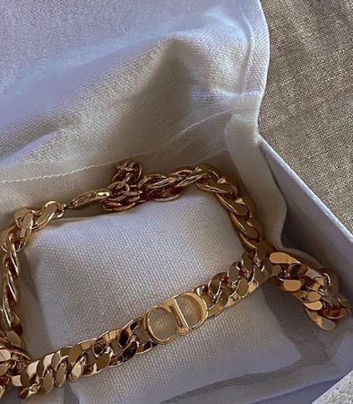Christian Dior gold chain