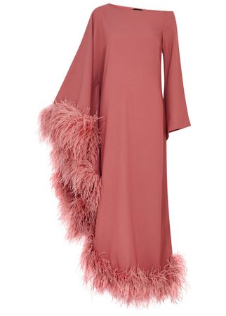 TALLER MARMO Ubud feather-trimmed maxi dress | Harvey Nichols