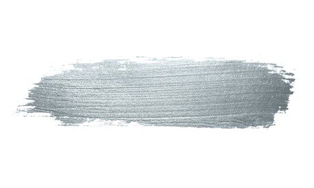 Silver Paint Brush Stain Or Smudge Stroke And Abstract Paintbrush.. Stock Photo, Picture And Royalty Free Image. Image 94210168.