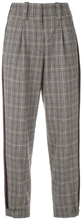 Martha Medeiros tapered check trousers