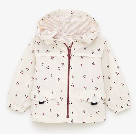 cherry rain coat