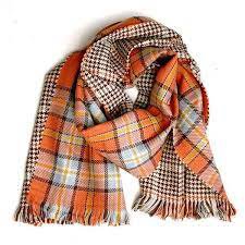 orange plaid blanket scarf - Google Search