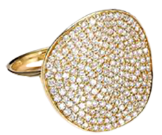 18k yellow gold & diamond ring -farfetch